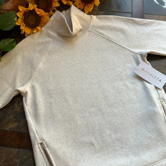 **👏HOST PICK👏 ** Athleta Cozy Karma Side Zip Funnel Neck NWT - Picture 6 of 13